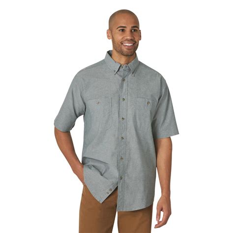 Wrangler Men's Advanced Comfort Chambray Shirt - 714141, Shirts & Polos ...