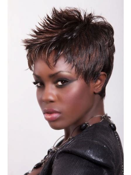 Modern Straight Capless Synthetic Wigs Pixie Cut Pixie Wigs Capless