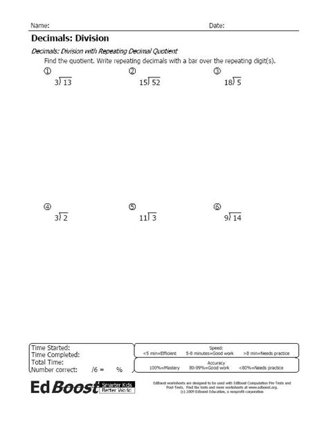 5th Grade Decimal Division Worksheets With Answers Go Images Club