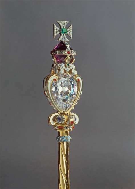 Top Detail Of The Coronation Sceptre Jóias Da Coroa Real Diamantes