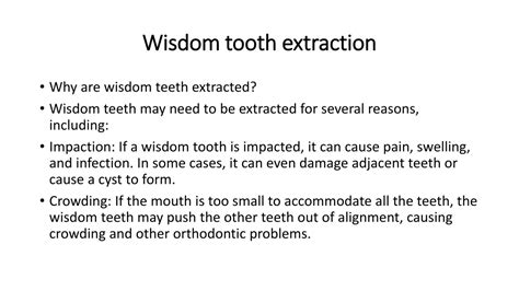 Ppt Wisdom Tooth Removal Powerpoint Presentation Free Download Id