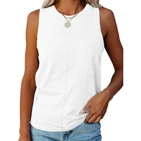 Colisha Summer Sleeveless T Shirts For Women Casual Plain Tank Tops Fashion Loose Baggy T Shirt