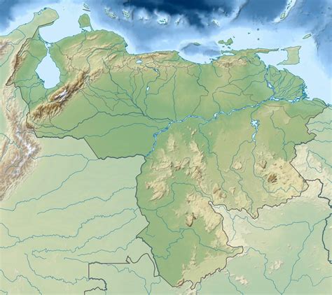 Large Relief Map Of Venezuela Venezuela Large Relief Map