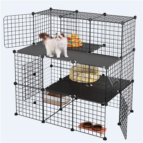 Buy Eiiel Large Cat Cage Enclosures With Balcony Indoor Diy Cat Playpen