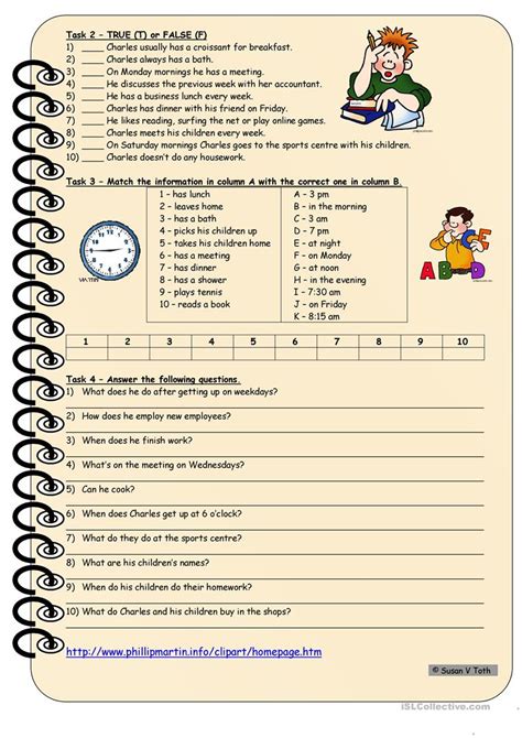 Learn the names of routines with flashcards, games, puzzles and images. Charles´s daily routine *** for adult ss - English ESL ...