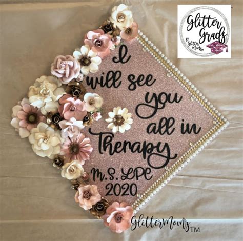 Graduation Cap Decoration See You In Therapy Etsy