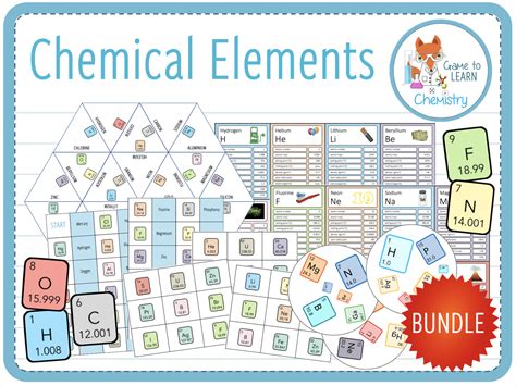 Chemical Elements 5x Games And Activities Teaching Resources