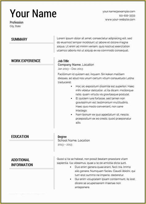 Free resume templates that gets you hired faster ✓ pick a modern, simple, creative or professional resume template. Completely Free Resume Templates Of totally Free Resume Template Free Samples Examples ...