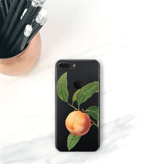 Peach Iphone 12 Pro Case Clear Peachy Iphone Xs Case Fruit Etsy