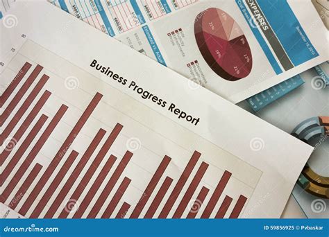 Business Progress Report Stock Image Image Of Sales 59856925