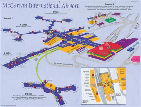 Mccarran Airport Map Map Of Mccarran Airport United States Of America