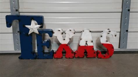 Texas Sign Metal Texas Sign Rustic Texas Sign Texas Metal Etsy