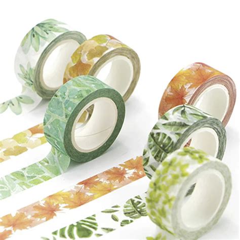 cute plants flowers japanese masking washi tape adhesive tape decora diy decorative scrapbooking
