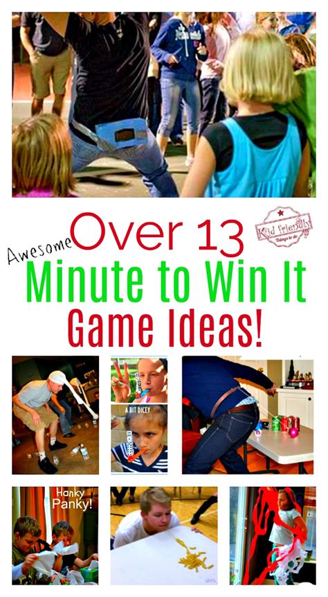 Find all the games from the best known to the most original, classified by categories to help you make. Over 13 Awesome Minute to Win It Party Games for Kids ...