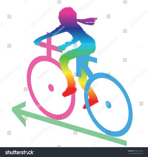 symbols male female sex form bicycle stock vector royalty free 704518126