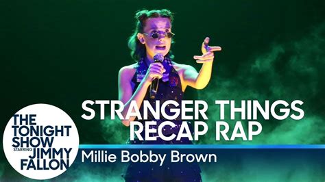 Millie Bobby Brown Raps Recap For Stranger Things Season 1 Lyrics Youtube