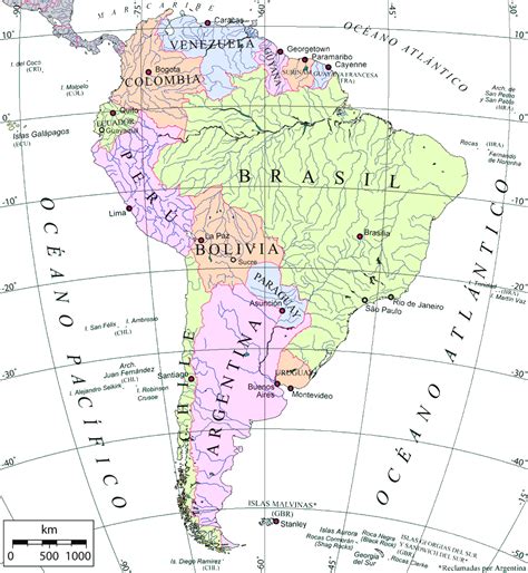 Mapa de América del Sur Tamaño completo Gifex