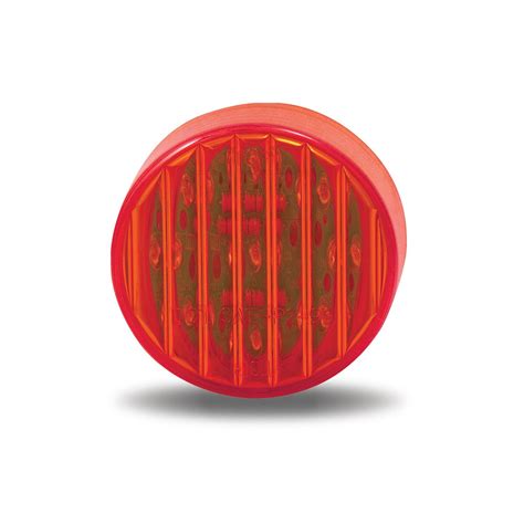Trux Tled 2r 2 Round Red Ribbed Led Marker Light