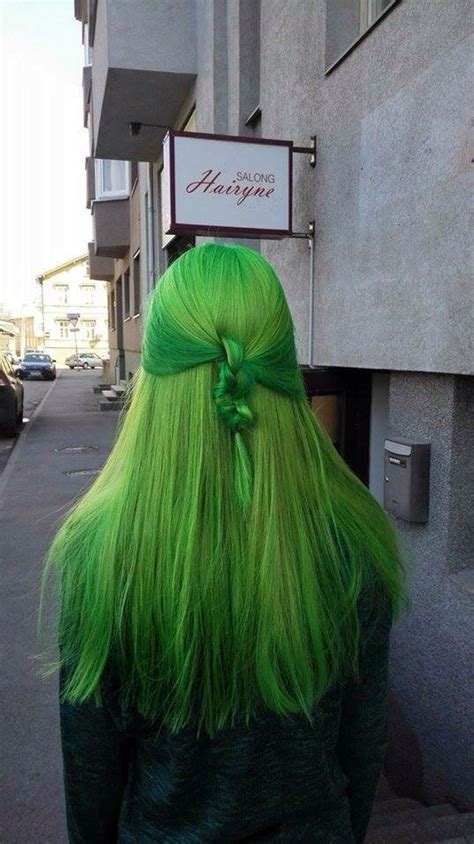 Pinterest Cvkefacee Instagram Cvkeface Green Hair Colors Neon