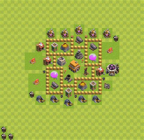 Trophy Defense Base Th5 Clash Of Clans Town Hall Level 5 Base 29