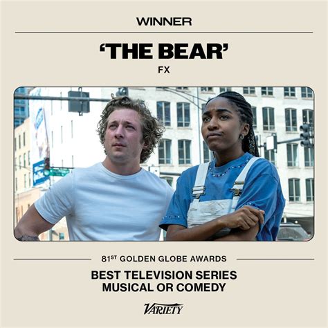The Bear Wins The GoldenGlobe For Best Musical Or Comedy TV Series