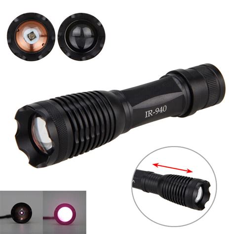 10w 940nm Ir Illuminator Infrared Light Zoom Flashlight Night Vision