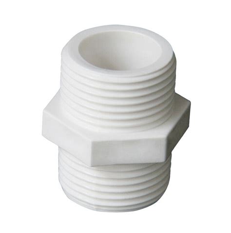Pvc Threaded Connector Equal Nipples Fitting Adapter Coupler Bsp Male Pvc Male To