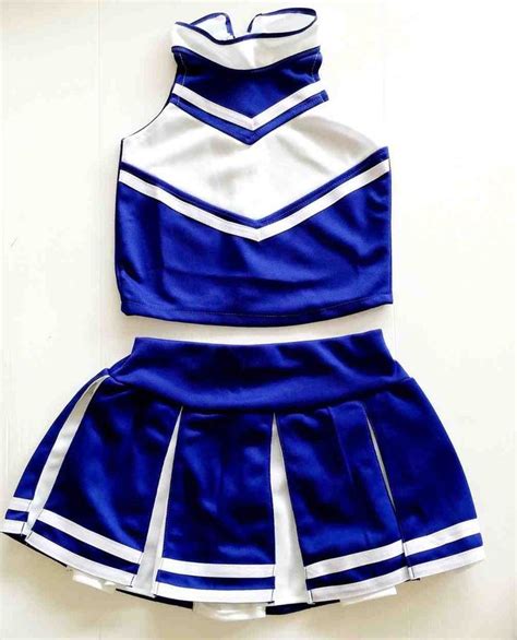 Blue And White Cheerleading Uniforms Ropa De Moda Porristas Disfraz Trajes De Porrista