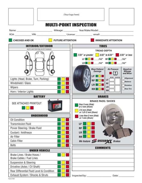 Free Printable Vehicle Inspection Form Free Download Vehicle