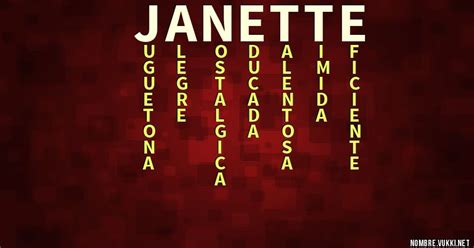 Qué Significa Janette