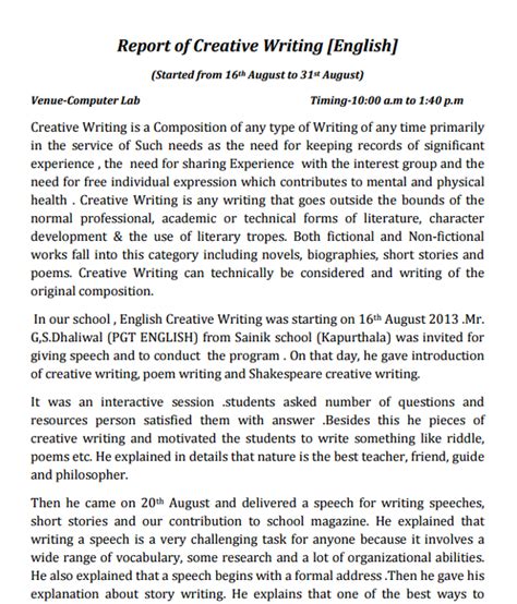 English Report Writing 10 Examples Format Pdf Examples
