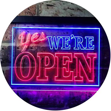 Yes Were Open Led Neon Light Sign Way Up Ts