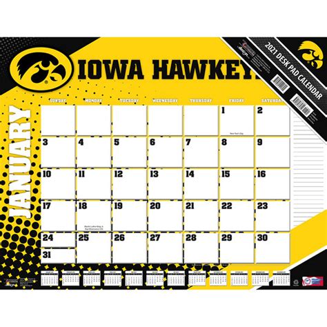 Iowa Hawkeyes 2021 Desk Calendar