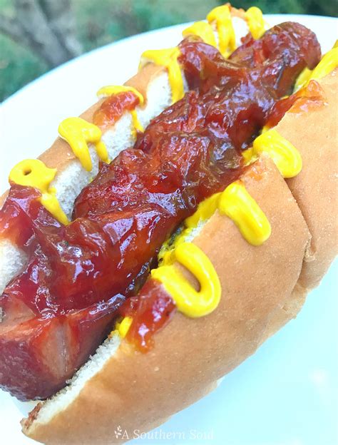 Grilled Barbecued Hot Dogs A Southern Soul