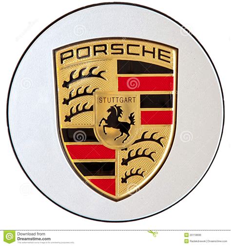 Porsche Logo On White Backgrounds Stuttgart Germany Sponsored