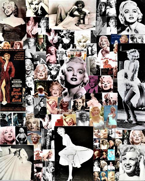 Marilyn Monroe Collage Painting By Doug Siegel Fine Art America