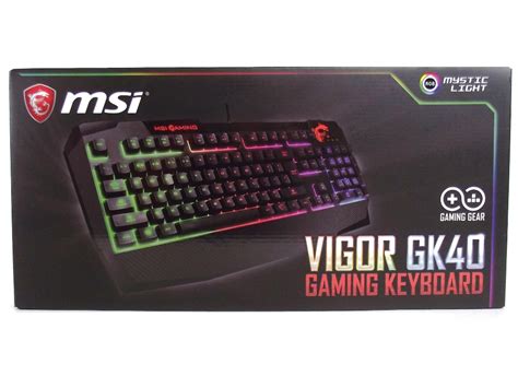 Msi Vigor Gk40 Gaming Keyboard Review Introduction Packaging