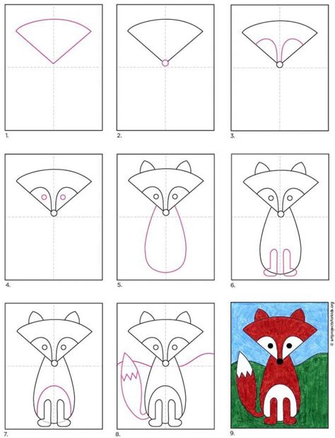 How To Draw A Fox Easy Easy Drawing Art Draw A Fox How To Draw A