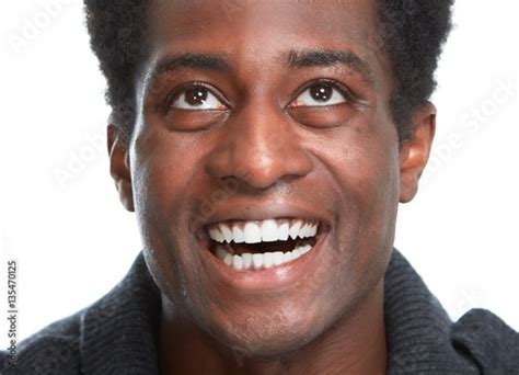 Happy Black Man Smile Stock Foto Adobe Stock
