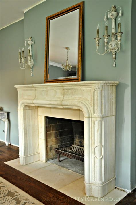 French Replica Limestone Fireplace Mantel Surround French Country