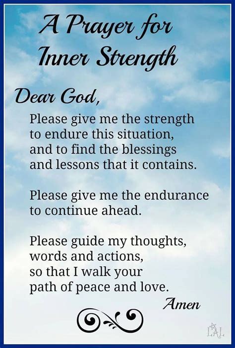 A Prayer For Inner Strength Prayer For Strength Faith Prayer