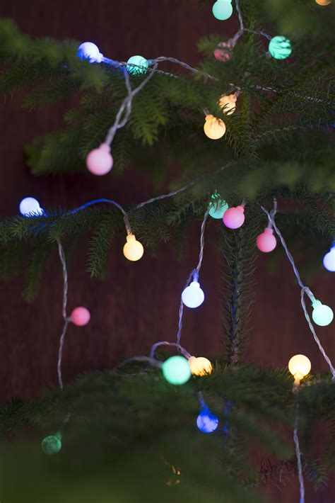 Photo Of Colorful Glowing Round Christmas Tree Lights Free Christmas