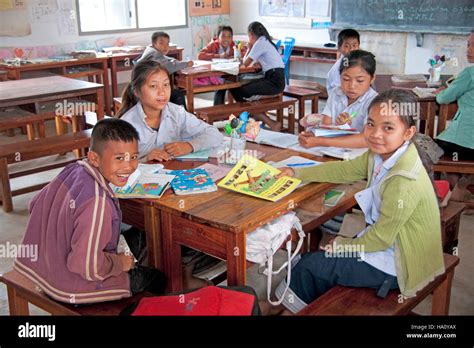 School Classroom In Luang Prabang Laos Stock Photo Alamy