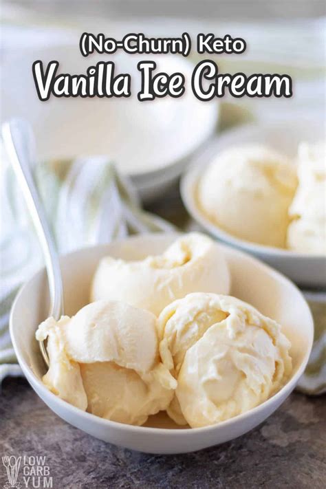 Keto Vanilla Ice Cream Recipe No Churn Method Low Carb Yum
