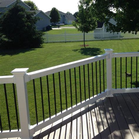 Connect with a deck remodeler instantly! Weatherables Bellaire 3 ft. H x 8 ft. W White Vinyl Railing Kit-WWR-THDBA36-S8 - The Home Depot ...