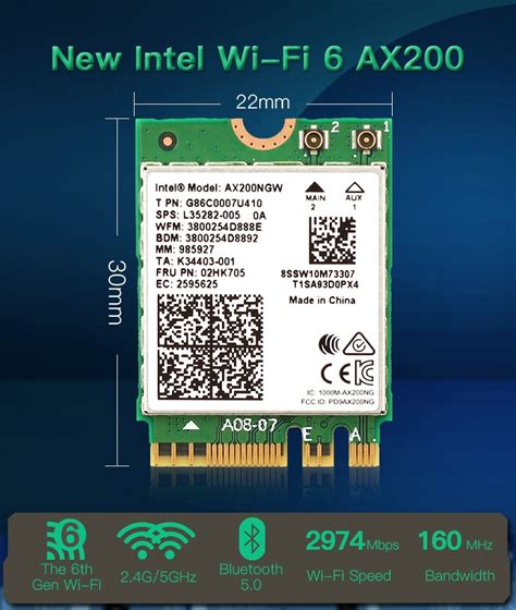 Dual Band Mini Pci E Wifi 6 Intel Ax200 Wlan 80211ax Wireless Ax200hmw