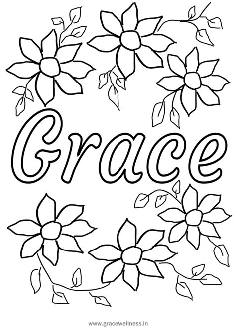 Grace Coloring Pages Printable Pdf Download Inspiring Words Bible