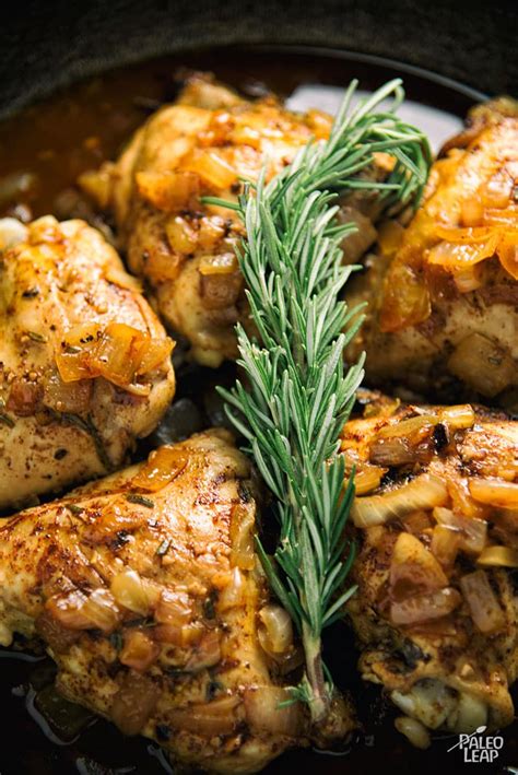 Rosemary And Onion Roast Chicken Recipe Paleo Leap
