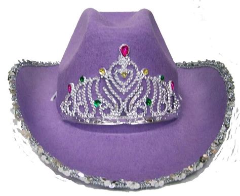 Velvet Purple Cowboy Hat W Tiara Cowgirl Western Wear Pageant Hats