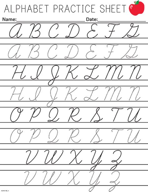 The kids practice tracing the letters and then can practice just writing them. Cursive Alphabet Practice | Uppercase | Letras